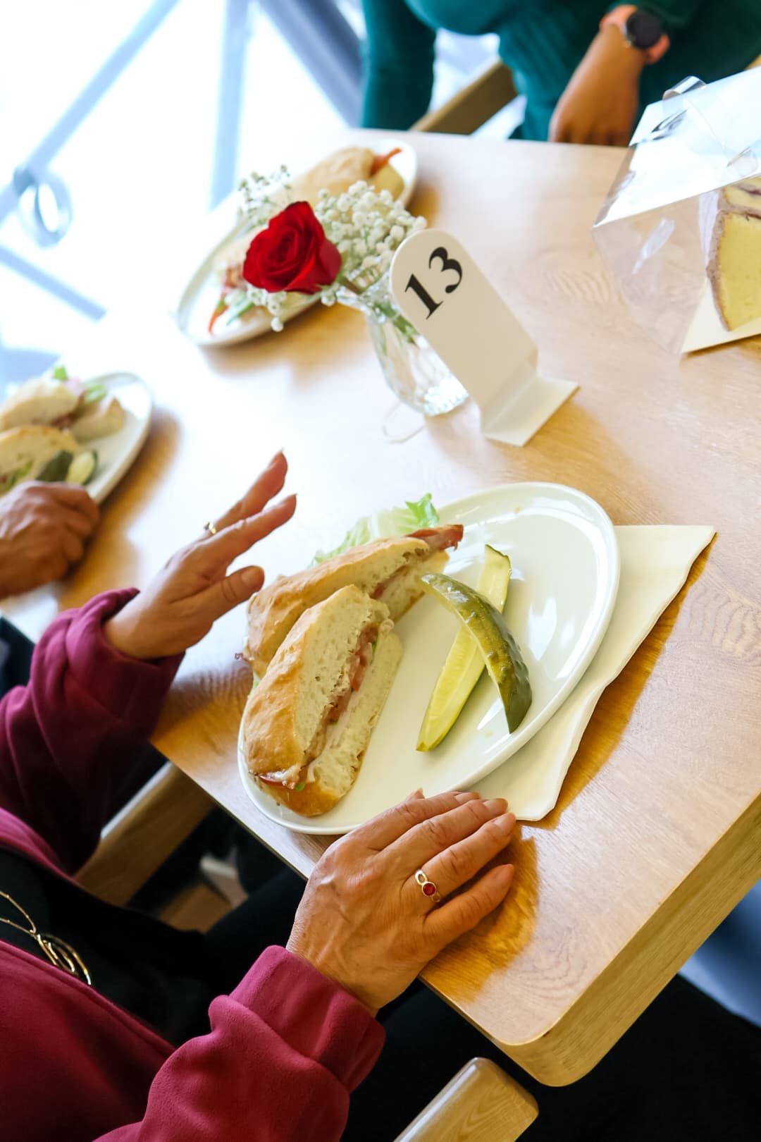 food at table